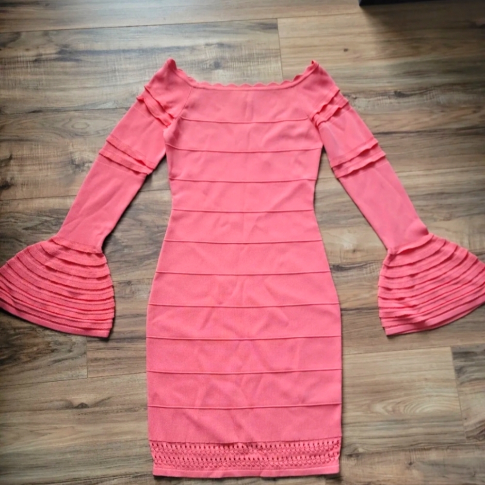 Bebe size medium pink dress new with tags